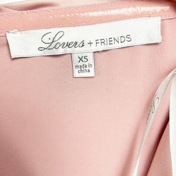 Lovers + Friends Violet Midi Dress Light Pink Satin Strapless Party Womens Sz XS - Picture 6 of 11